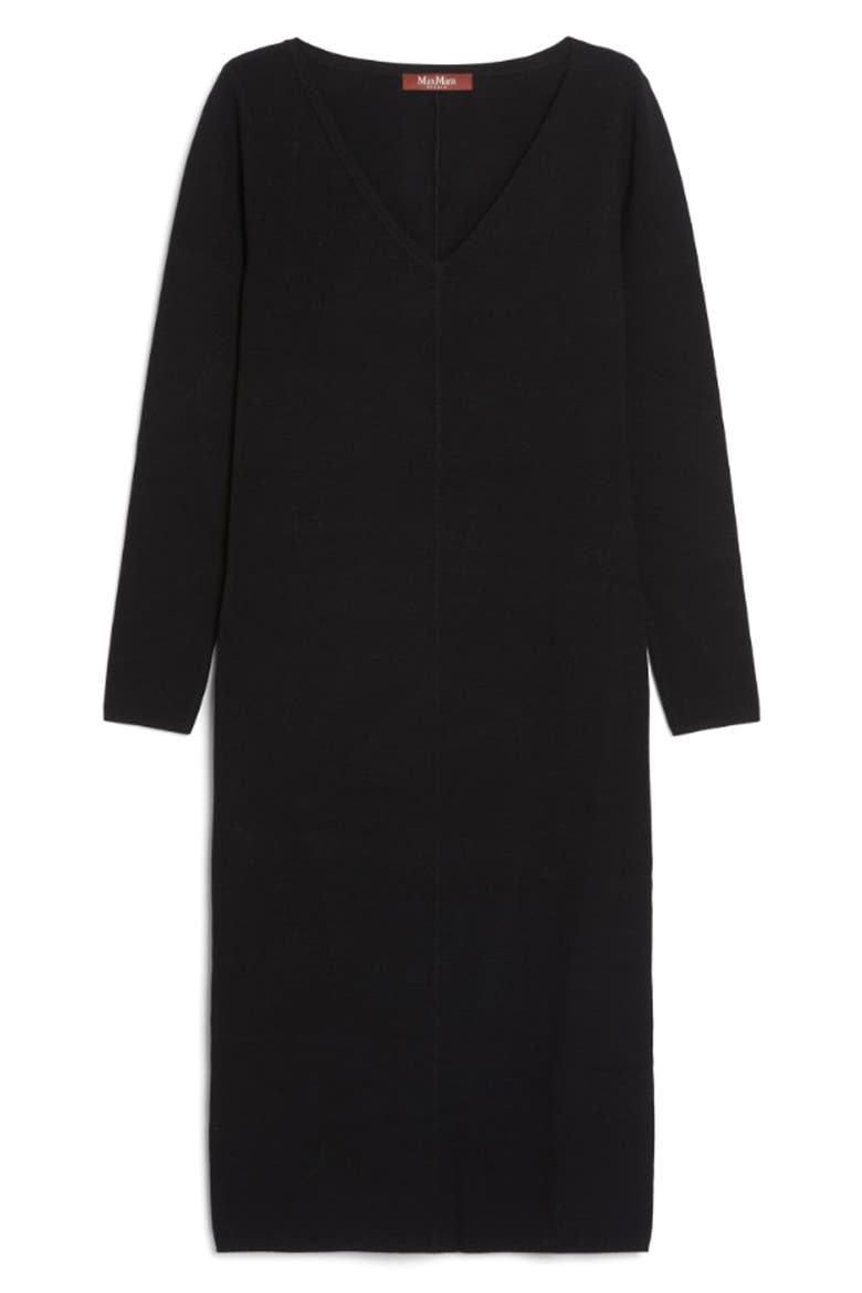 Veletta Long Sleeve Midi Sweater Dress, Main, color, BLACK