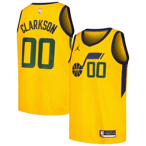Men's Jordan Brand Jordan Clarkson Yellow Utah Jazz Swingman Player Jersey - Statement Edition