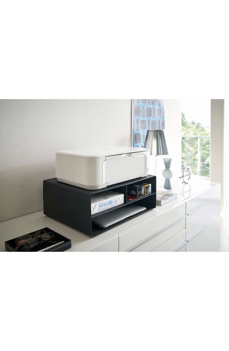 Yamazaki Tower Desktop Printer Stand, Alternate, color, Black