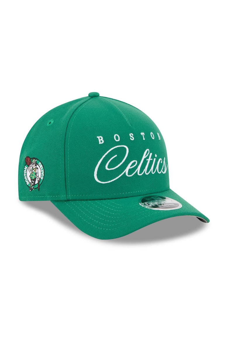 New Era Men's New Era Kelly Green Boston Celtics 2025 NBA Draft M-Crown A-Frame 9FORTY Adjustable Hat, Main, color, Kelly Green