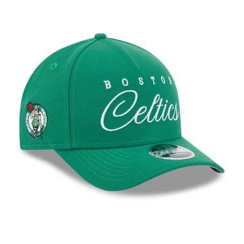 Men's New Era Kelly Green Boston Celtics 2025 NBA Draft M-Crown A-Frame 9FORTY Adjustable Hat