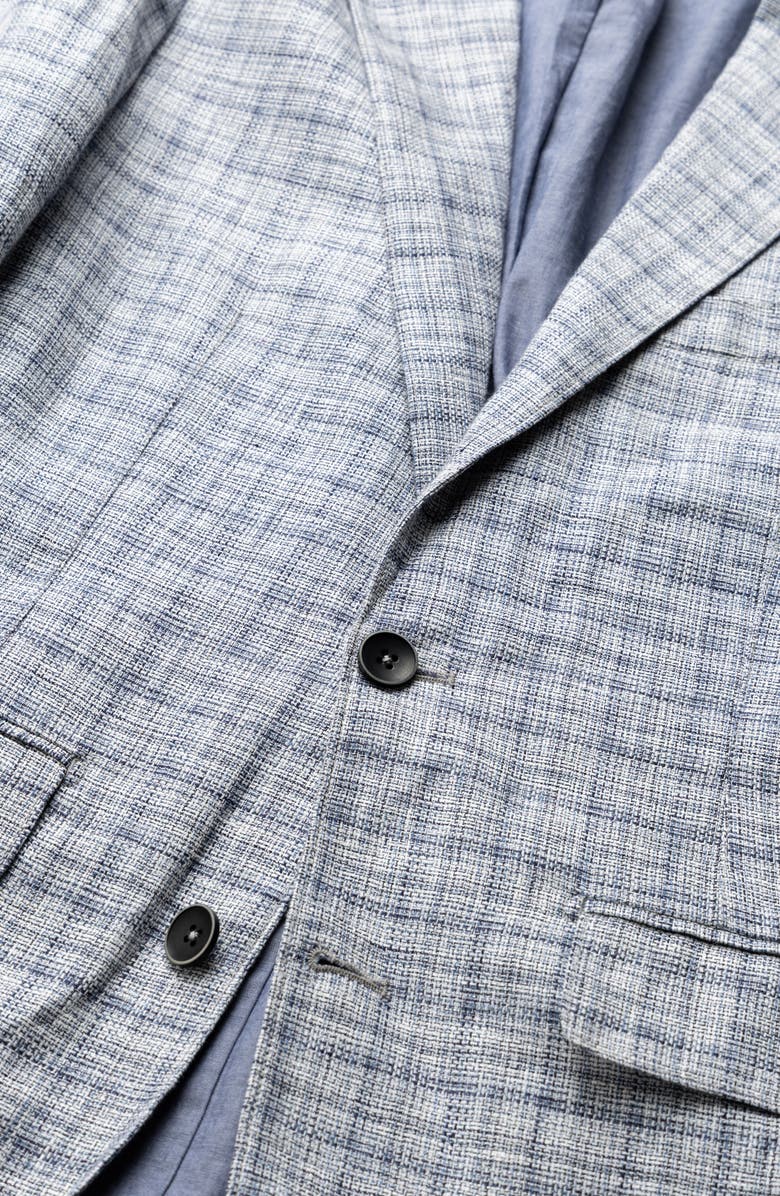 Rodd & Gunn Charterhouse Sports Fit Plaid Linen Sport Coat, Alternate, color, Indigo