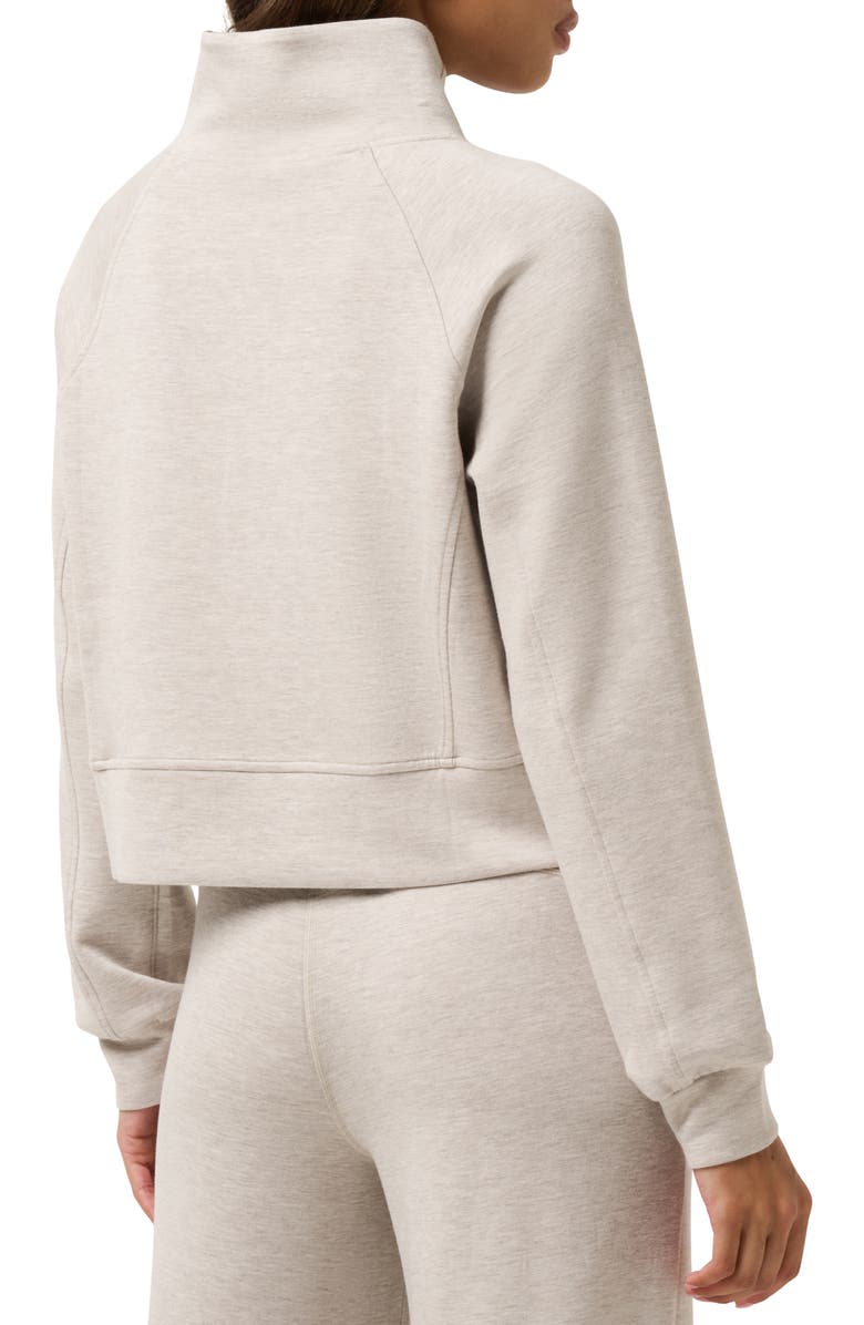 TravisMathew Skyloft Soft Funnel Neck Sweatshirt, Alternate, color, Heather Savannah Tan
