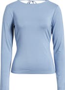 Open Edit Cowl Back Long Sleeve Shirt