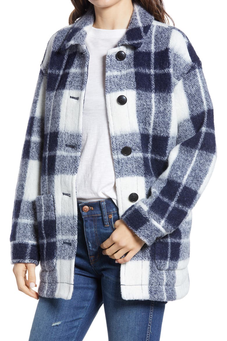 Women's Walton Colleton Plaid Shirt Jacket, Main, color, MARYL PLAID INK