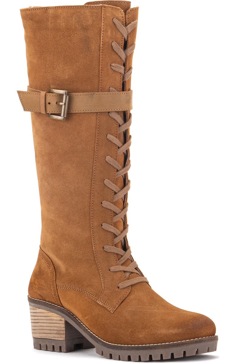 VINTAGE FOUNDRY Naomi Suede Lace-Up Boot, Main, color, Tan