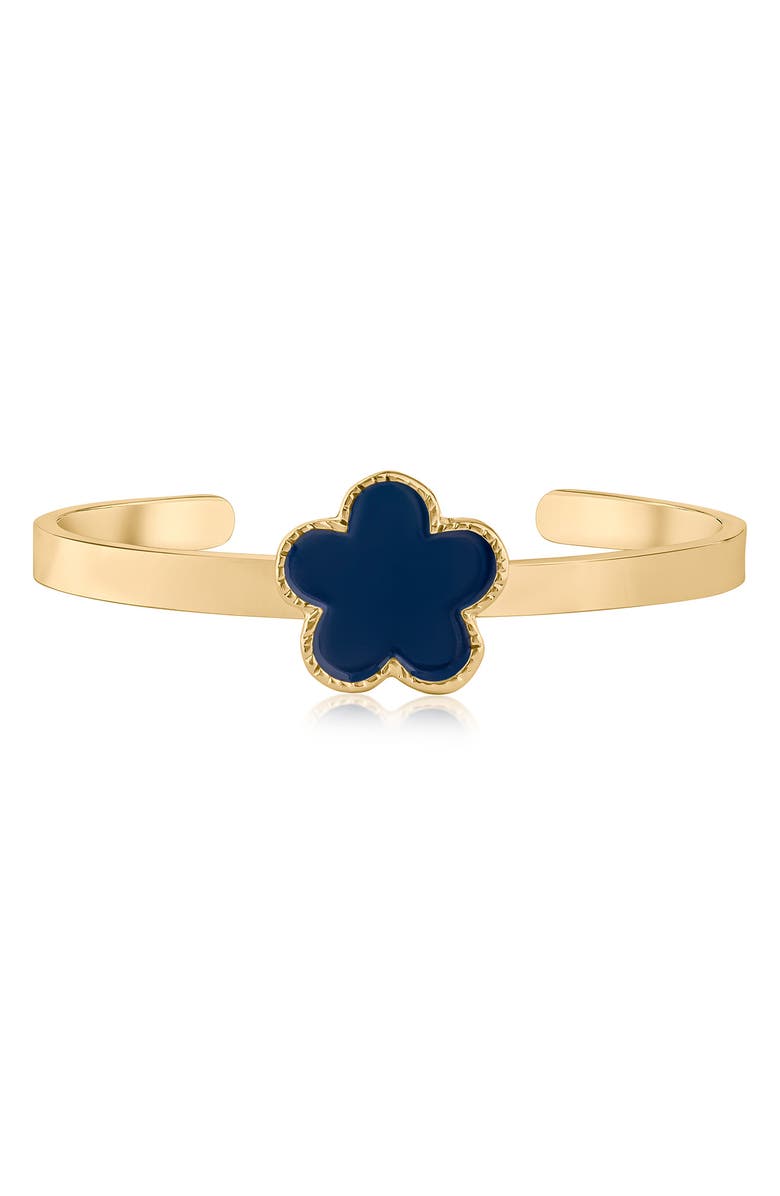 JARDIN Enamel Clover Cuff Bracelet, Main, color,