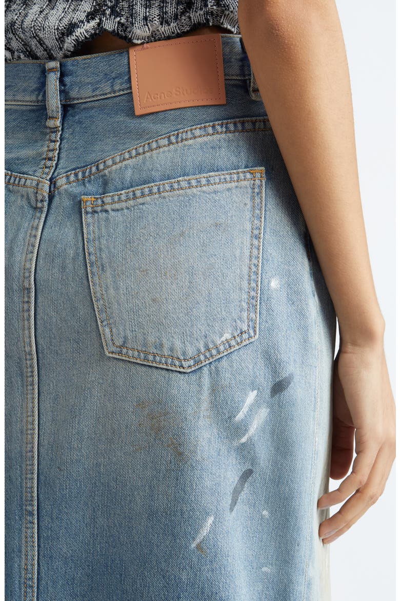 Philo Trafalgar Denim Midi Skirt, Alternate, color, LIGHT BLUE