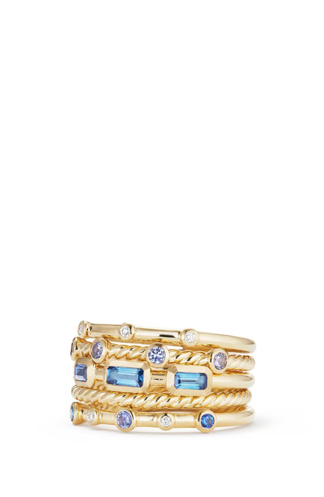 David Yurman Novella Stack Ring with Diamonds | Nordstrom