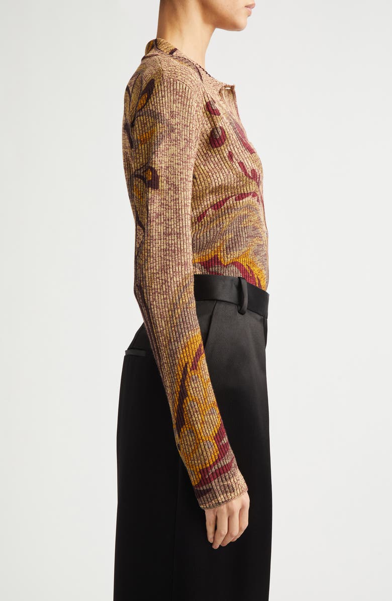 Etro Paisley Wool Knit Shirt, Alternate, color, Multicolor Green Base