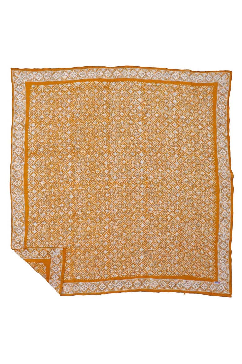 Hand Dyed Batik Bandana, Main, color, Tan, Yellow, Brown, Cream