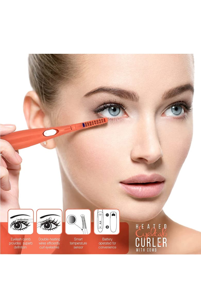 PURSONIC Beauty Collection Heated Curler, LED Mirror, Blender Sponge, & Brush Set, Alternate, color, Black