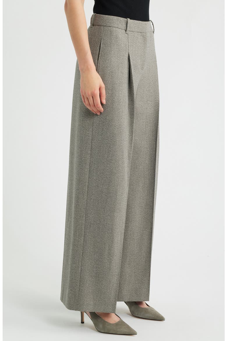Tiana Pleated High Waist Wide Leg Pants, Alternate, color, OPEN BRN