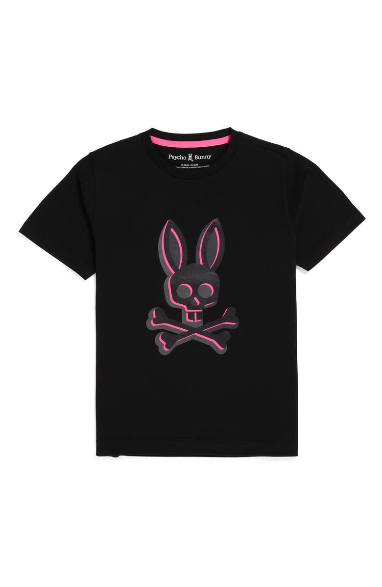 Psycho Bunny Kids
 Gel Print Graphic T-Shirt, Main, color, Black