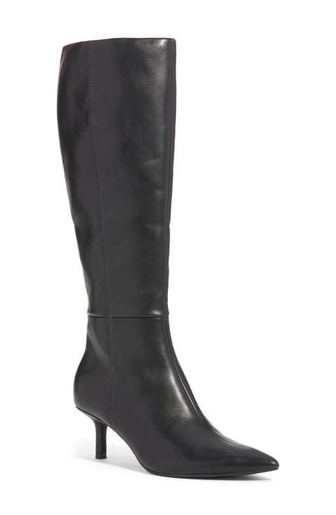 Elara Pointed Toe Knee High Boot (Women)