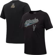 PRO STANDARD Women's Pro Standard Black Milwaukee Bucks Script Boyfriend T-Shirt