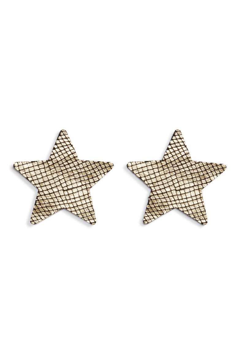 Bristols 6 Nippies Star Nipple Covers, Main, color, GOLD