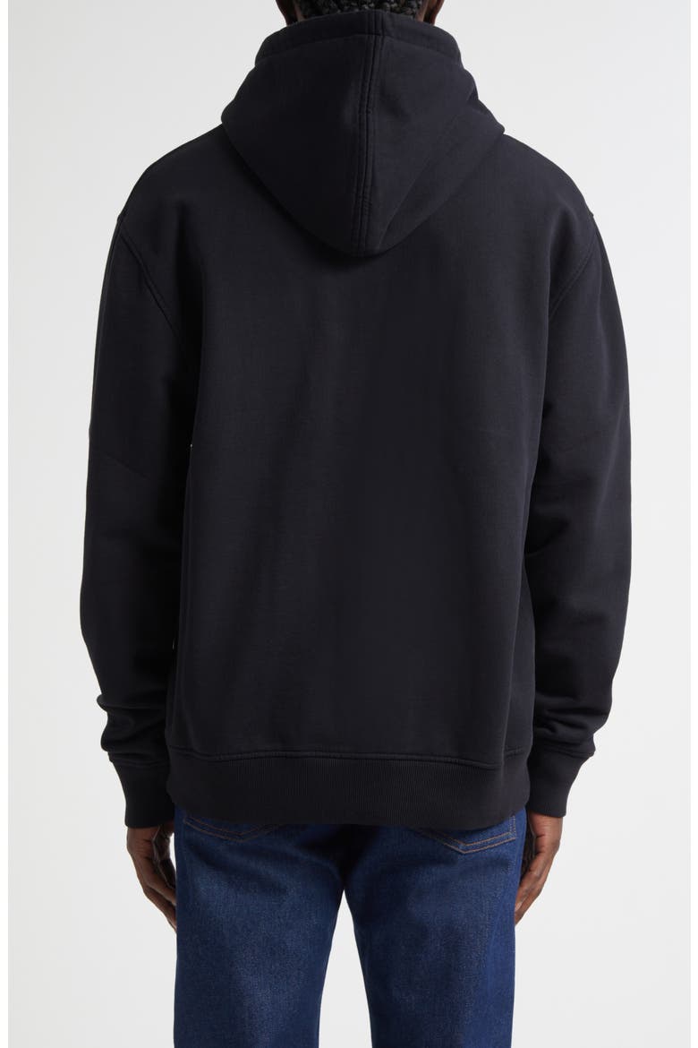 Ami de Coeur Logo Embroidered Zip Hoodie, Alternate, color, 001 NOIR