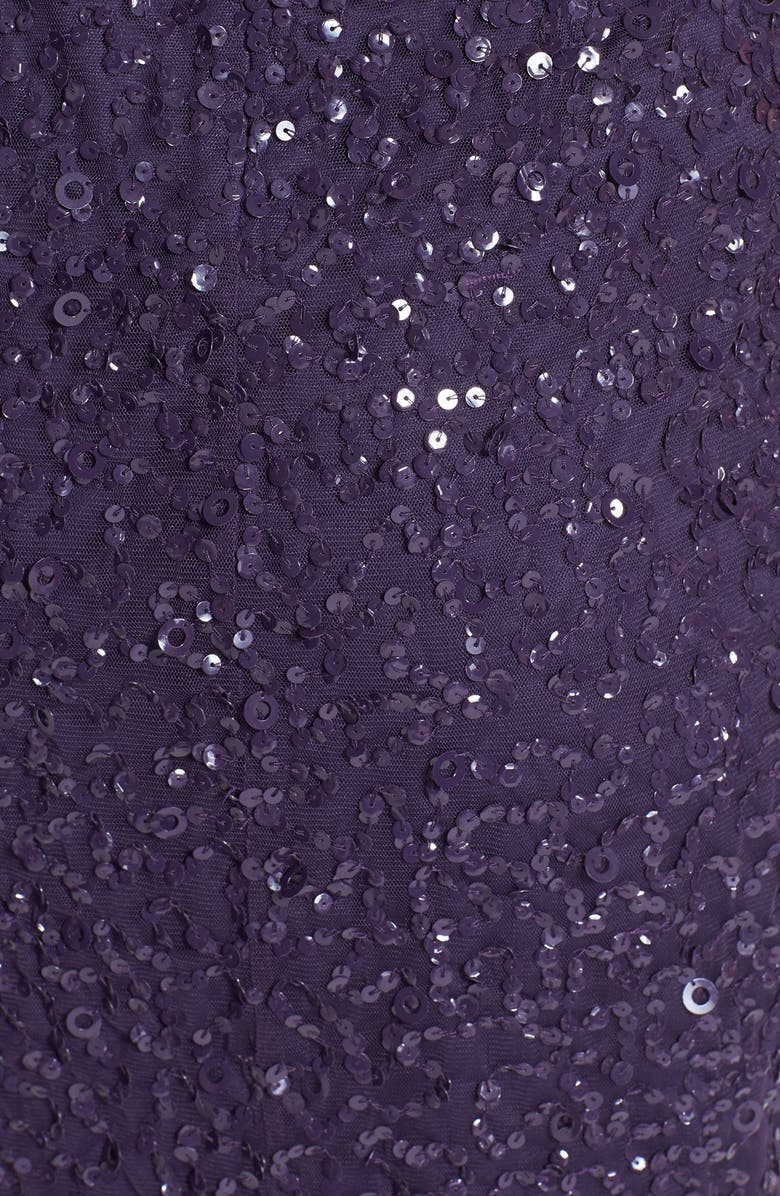 Adrianna Papell Sequin Mesh Sheath Dress, Alternate, color, 