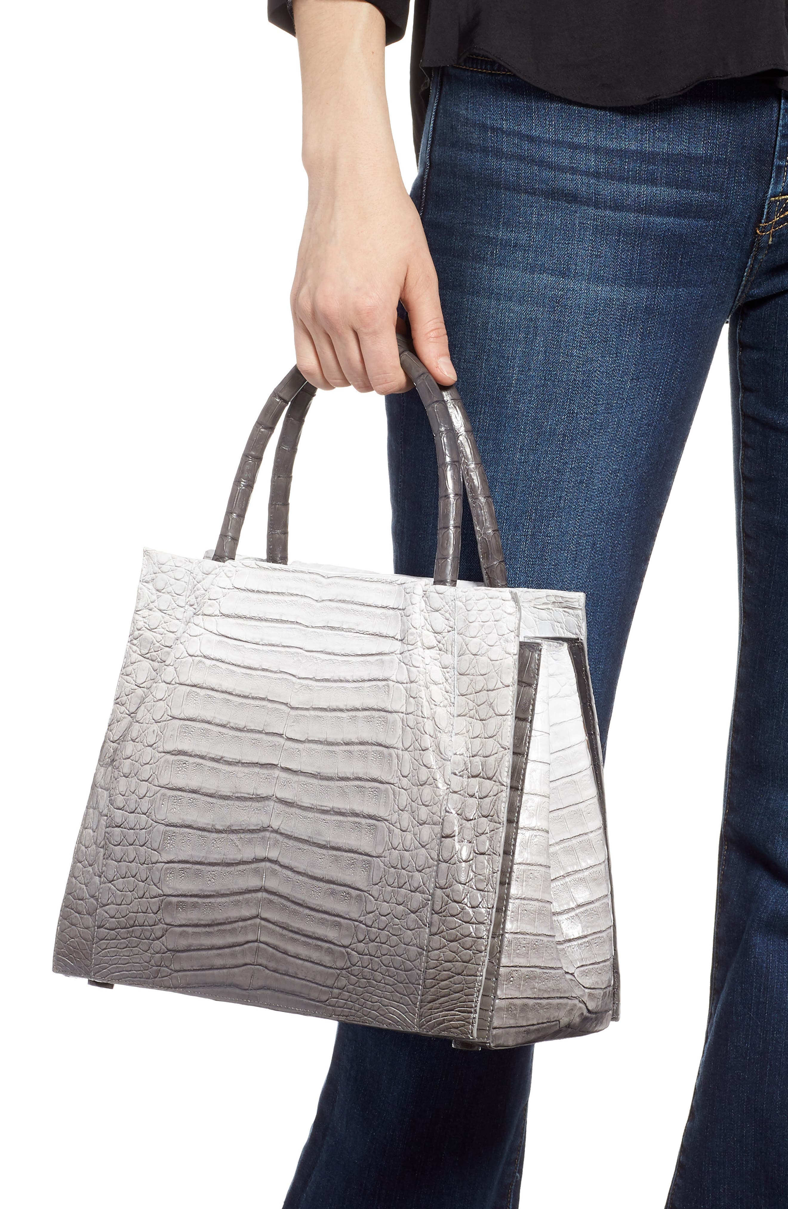 Nancy Gonzalez Small Aliza Genuine Crocodile Tote, Alternate, color, 