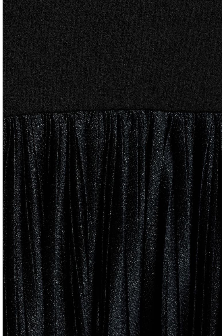 Savoy Plunge Neck Drape Back Gown, Alternate, color, BLACK