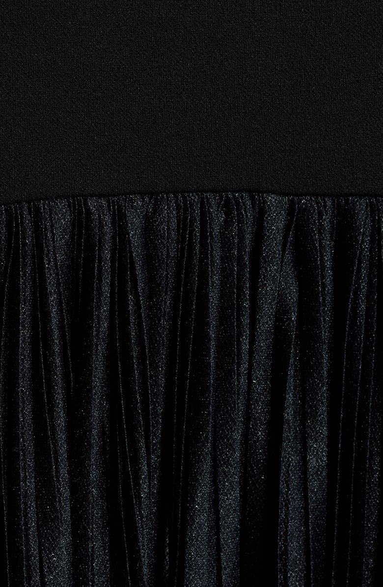 Black Halo Savoy Plunge Neck Drape Back Gown, Alternate, color, Black