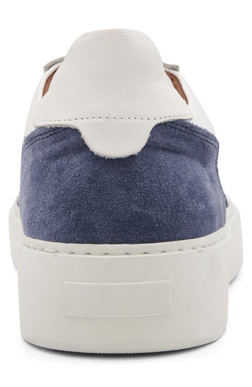 Bruno Magli Dezi Leather Sneaker In White/blue Suede