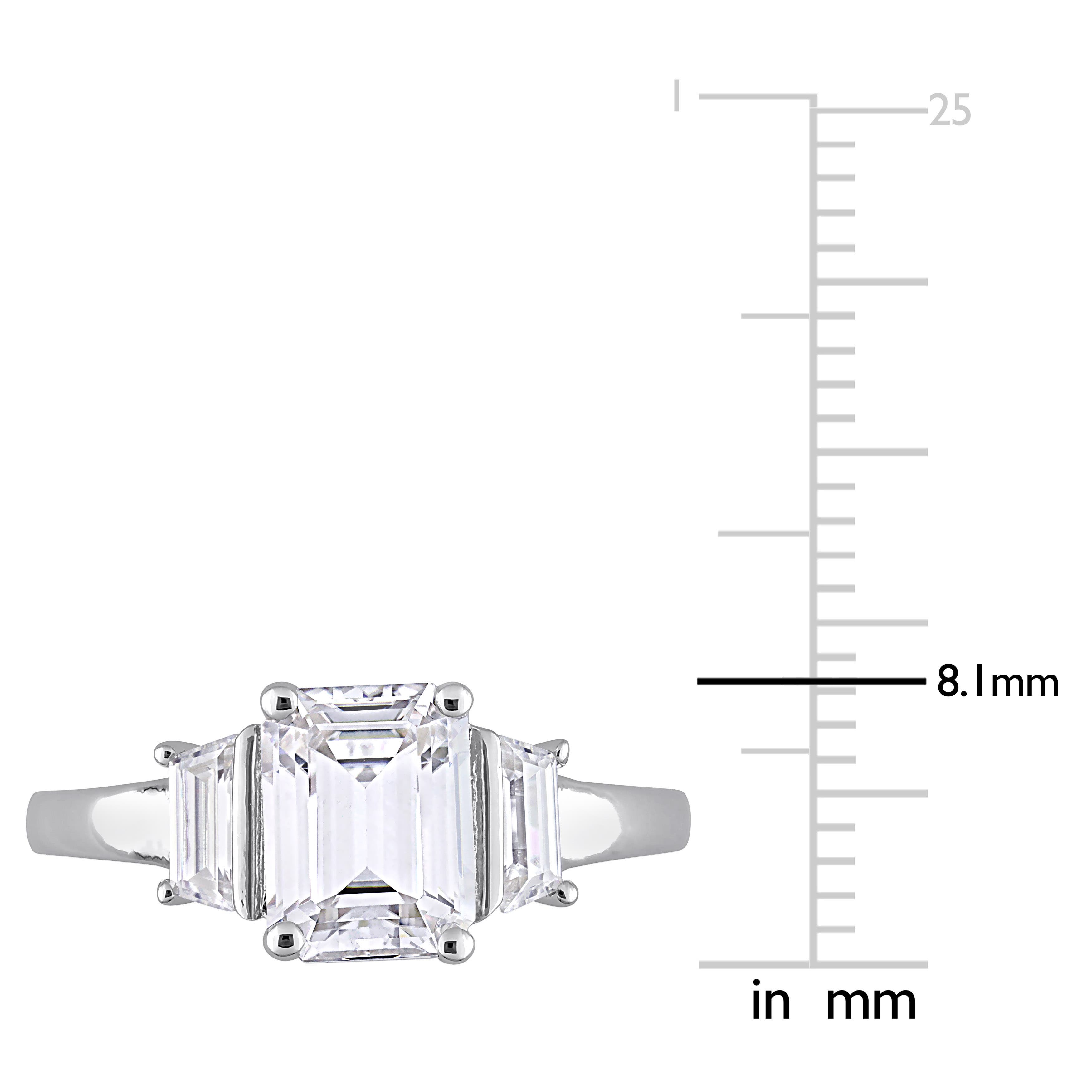 Julianna B. Moissanite Octagon 3-Stone Ring (Women) | Nordstrom