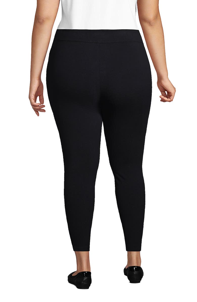 Lands' End Starfish Mid Rise Knit Leggings, Alternate, color, Black