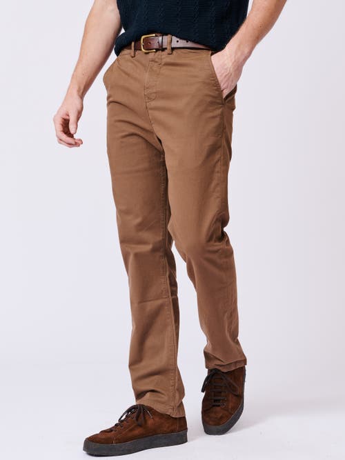 Aubin Witham Stretch Chino Pants In Brown