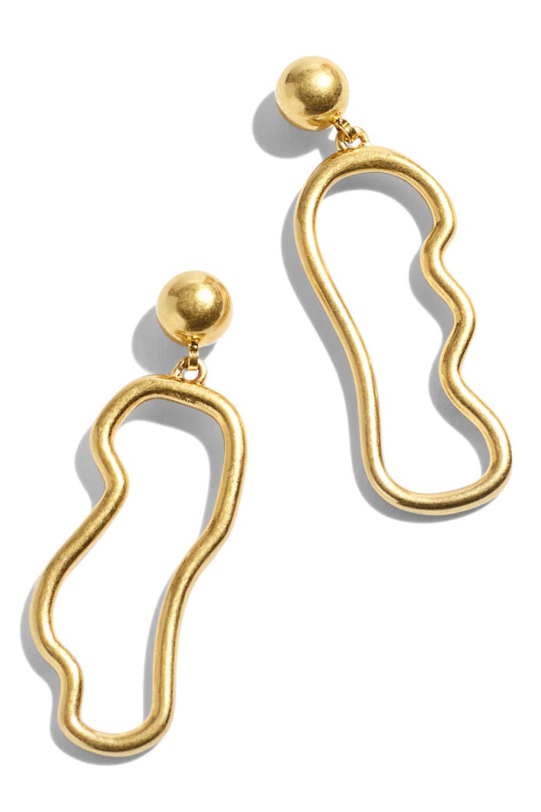 Wavy Line Drop Earrings, Main, color, VINTAGE GOLD
