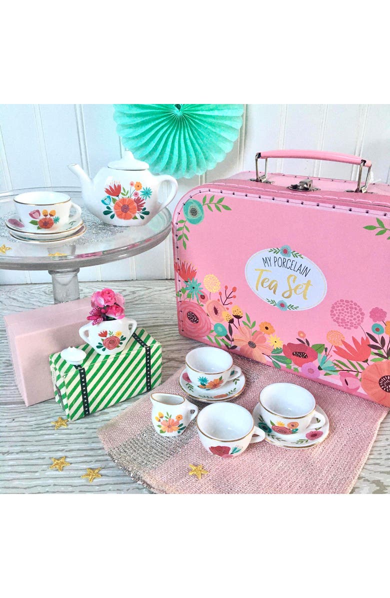 BRIGHT STRIPES My Porcelain Tea Set & Carry Case, Alternate, color,