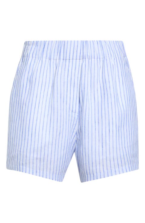 Casey Striped Linen Shorts