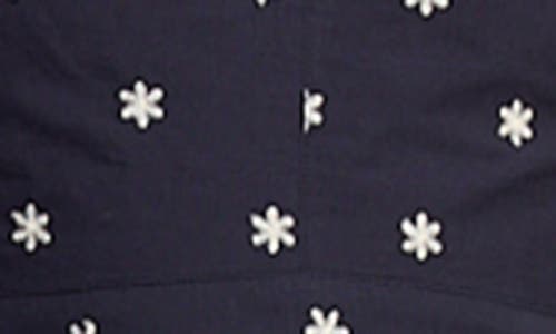 En Saison Nara Embroidery Detail Cotton Midi Sundress In Blue