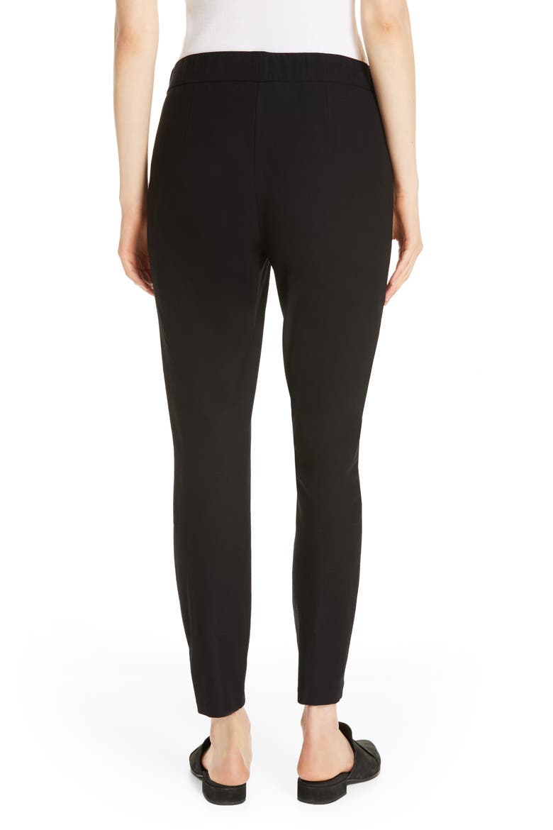 Slim Knit Ankle Pants, Alternate, color, BLACK