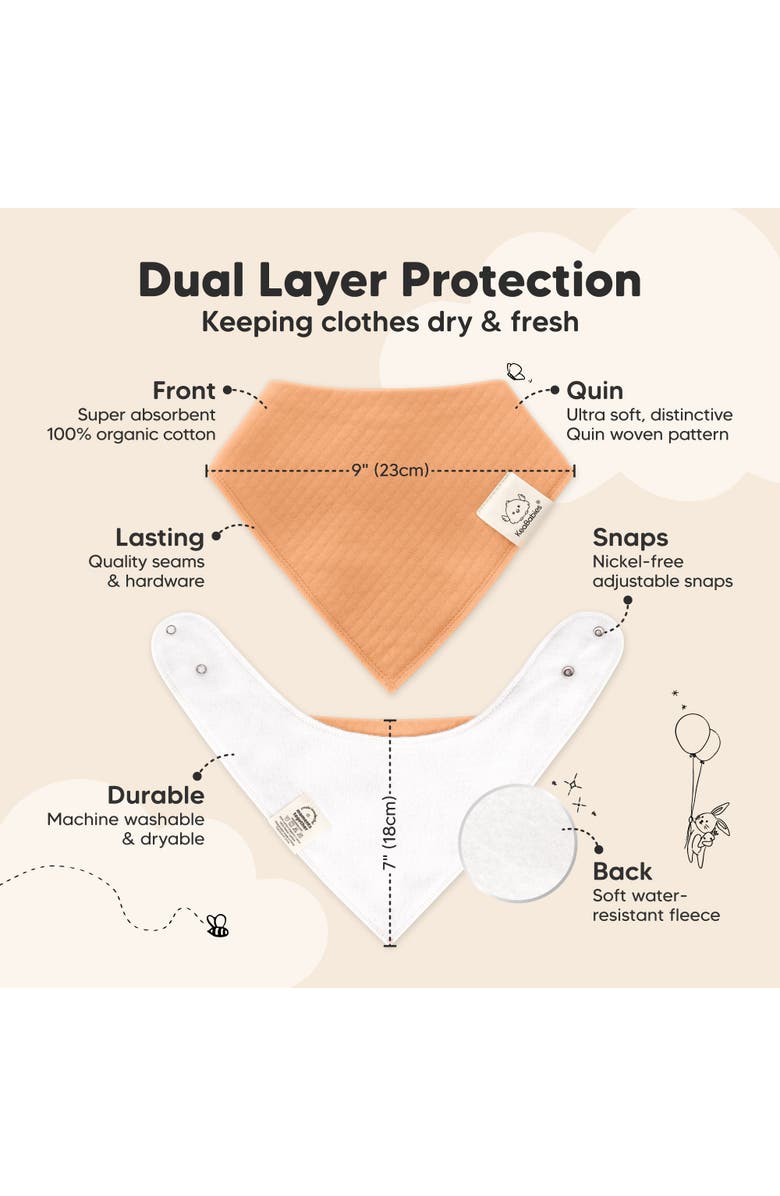 KeaBabies 8-Pack Quin Bandana Bibs, Alternate, color, Driftwood