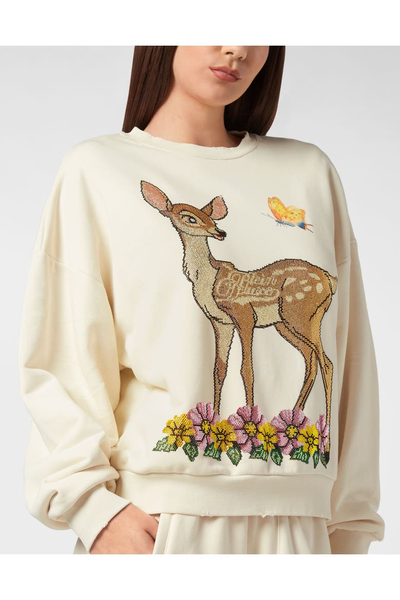Fleece Washed Sweatshirt Fairy Women, Alternate, color, beige