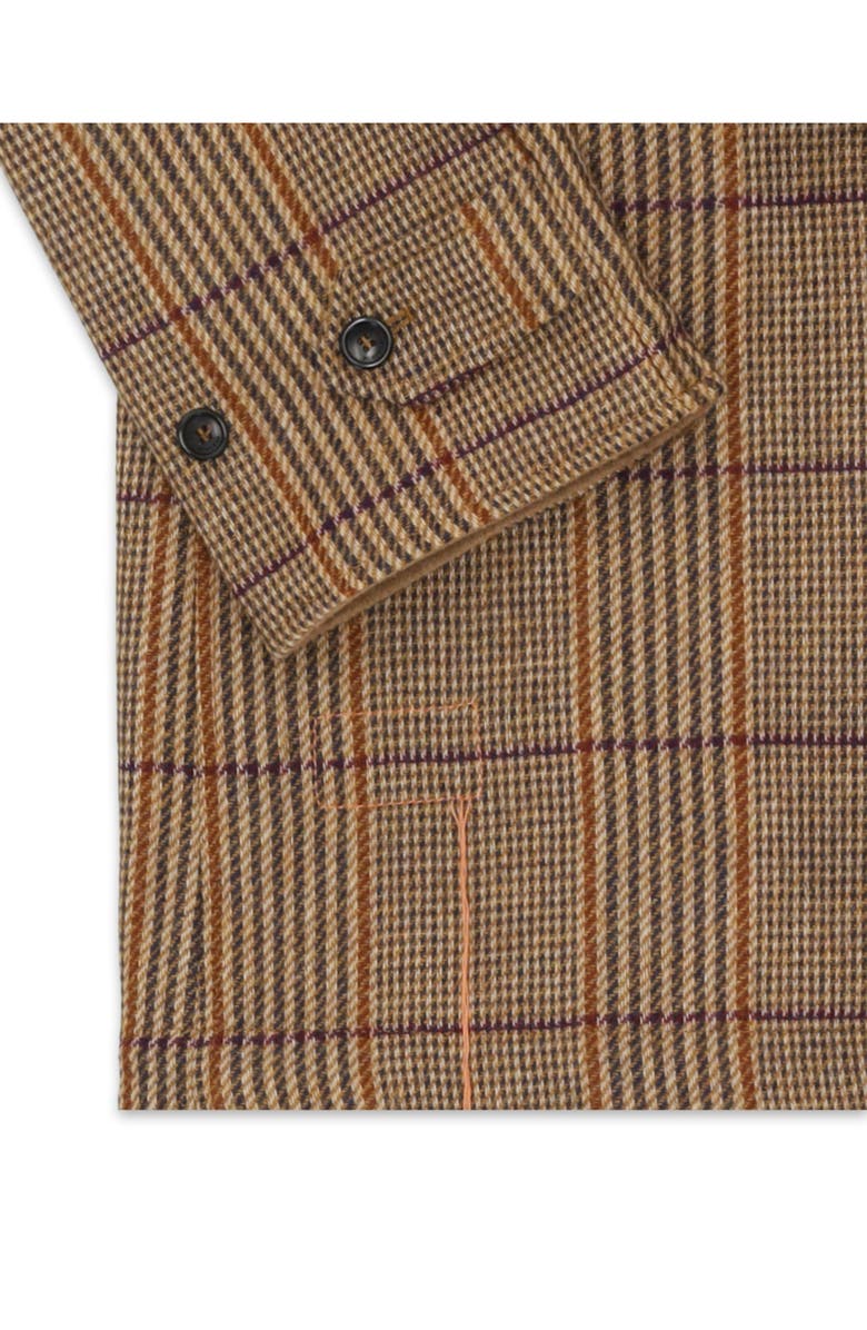 Fortela Stanford Check Wool Double-Faced Single-Breasted Coat, Alternate, color, Beige