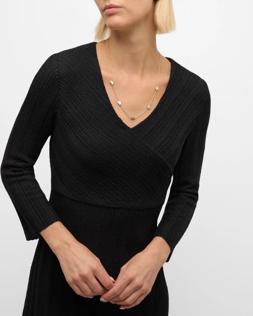 Jan Leslie Five Station Heart 30" Necklace Set In Sterling Silver With 18k Gold Overlay In White