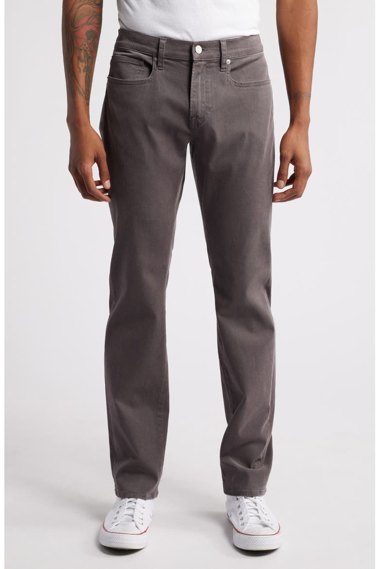 L'Homme Slim Fit Five-Pocket Twill Pants, Main, color, SLATE GRAY