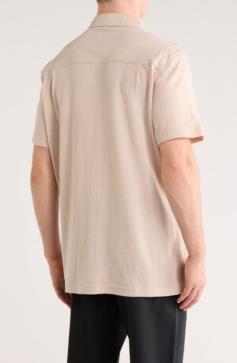 Hurley Dobby Knit Short Sleeve Button-Up Shirt, Alternate, color, Medium San