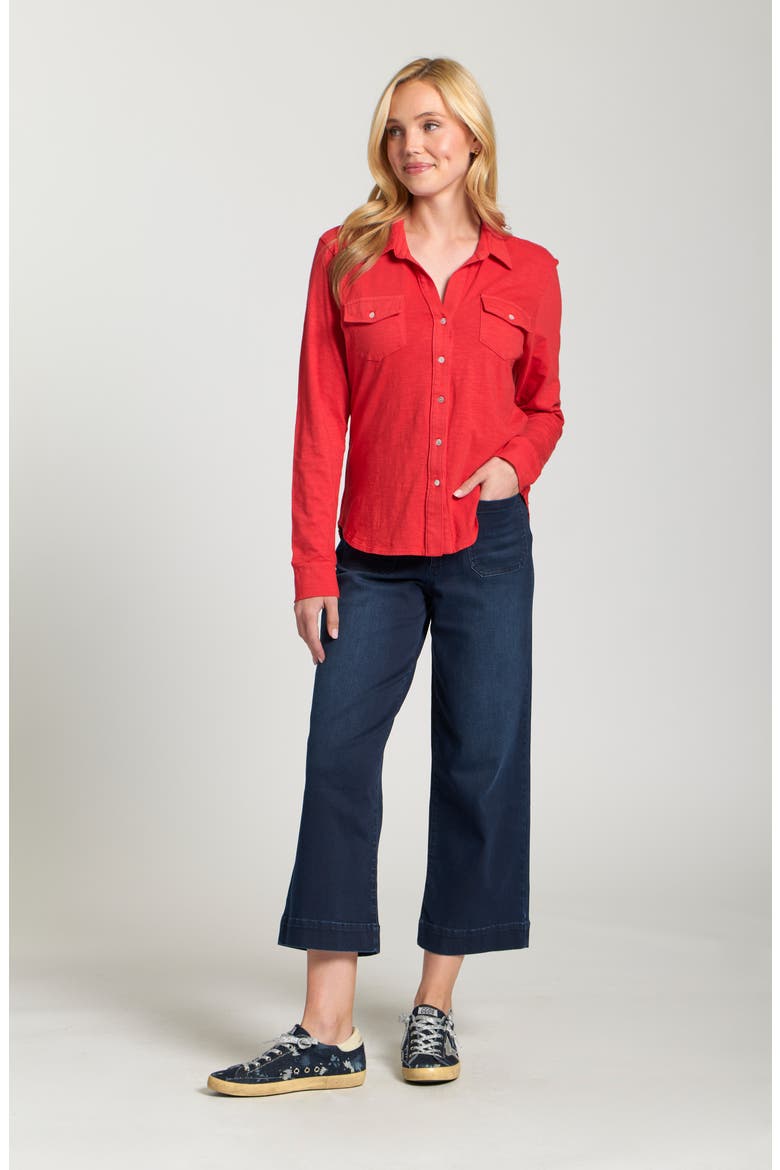 Wide Leg Ankle Jeans, Alternate, color, DARK INDIGO