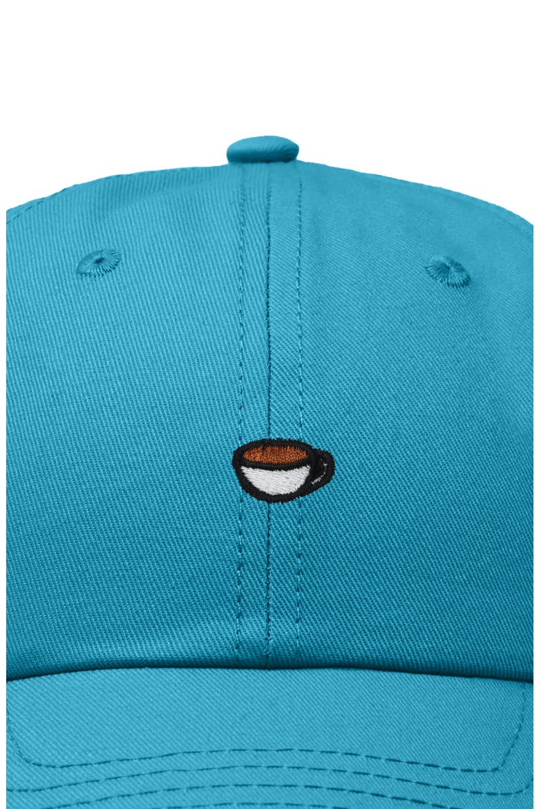 Womens Lil Coffee Dad Hat, Alternate, color, Teal