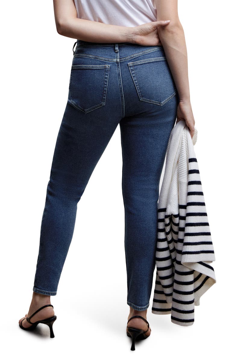 MANGO High Waist Ankle Skinny Jeans, Alternate, color, 