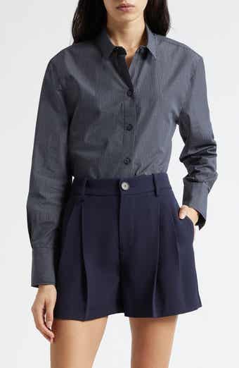 Micro Grid Cotton Button-Up Shirt