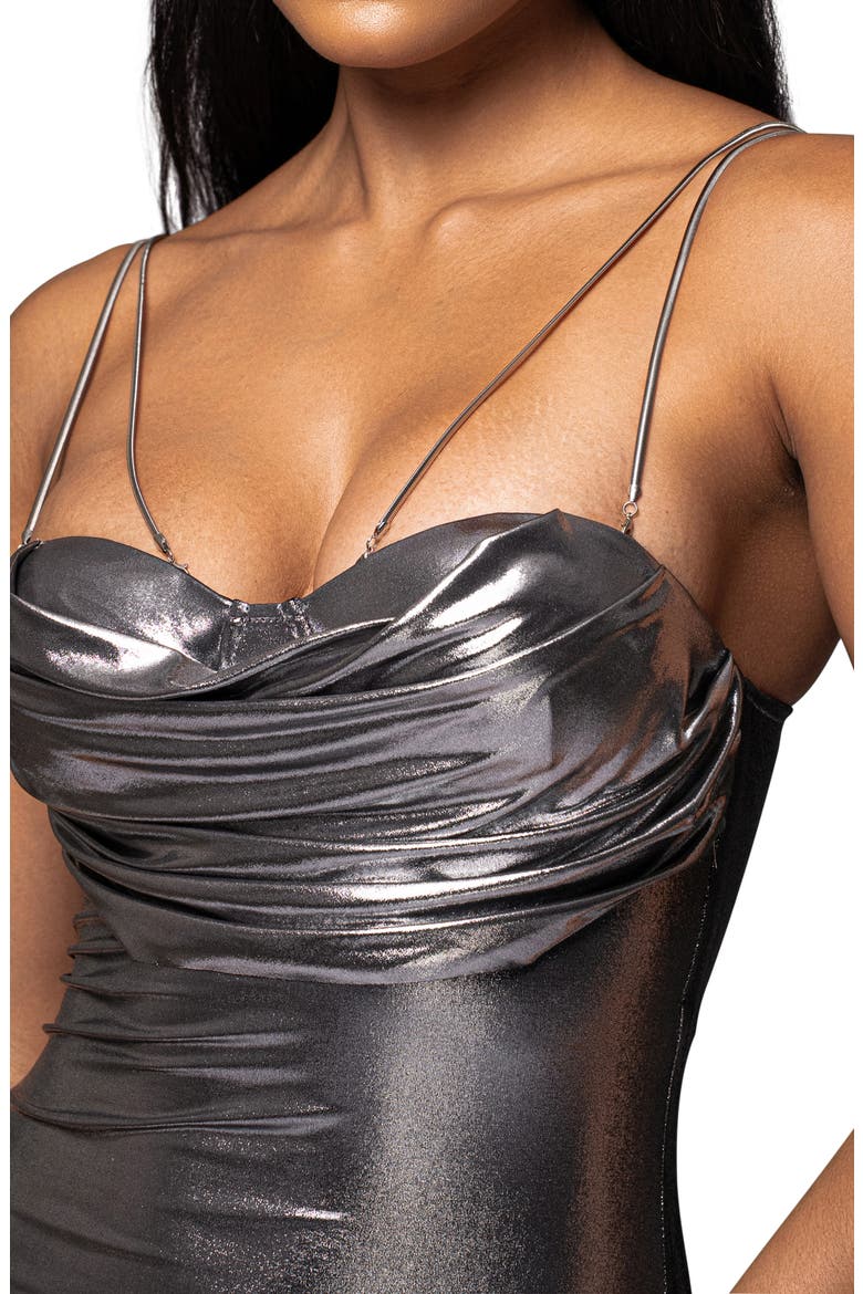 Visions of You Sleeveless Maxi Dress, Alternate, color, SILVER
