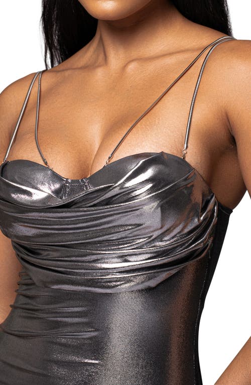Jluxlabel Visions Of You Sleeveless Maxi Dress In Silver