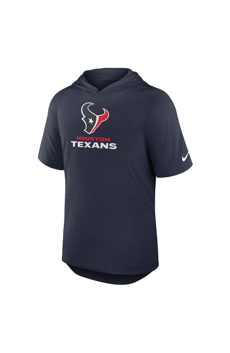 Nike Men's Nike Navy Houston Texans Lockup Tri-Blend Hoodie T-Shirt, Alternate, color, Navy