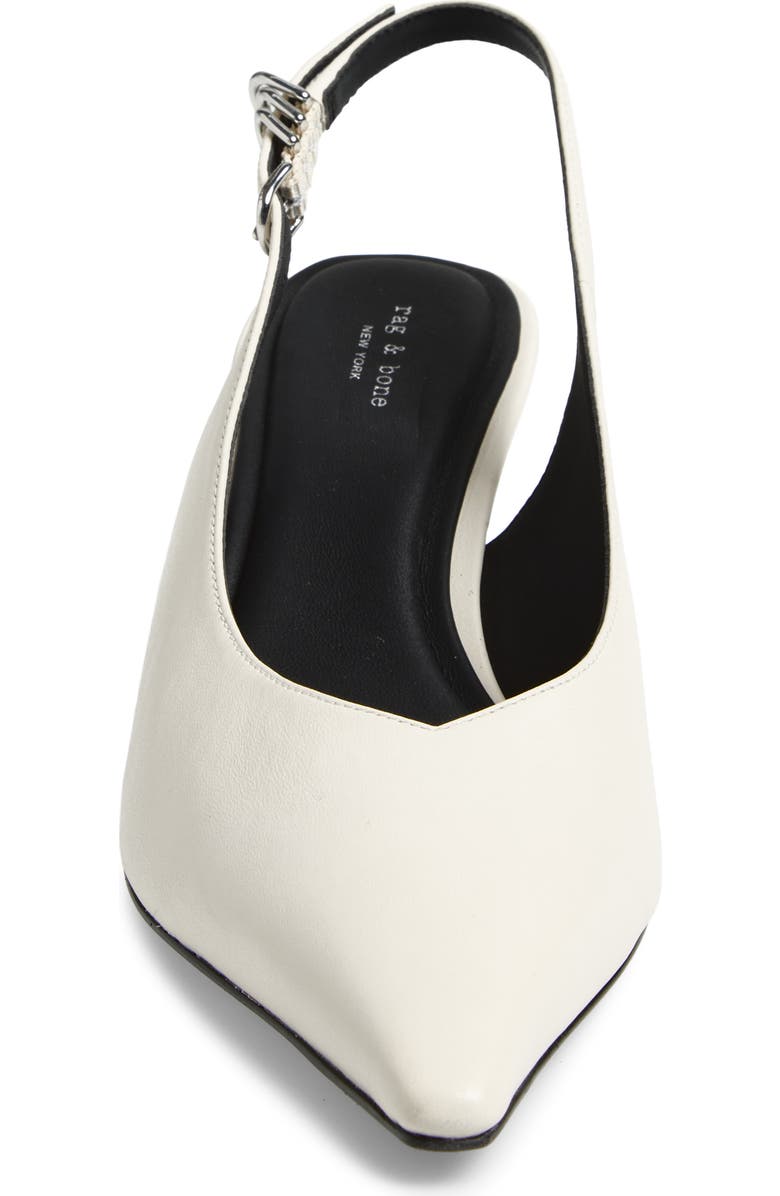 rag & bone Brynn Slingback Kitten Heel Pump, Alternate, color, Antique White