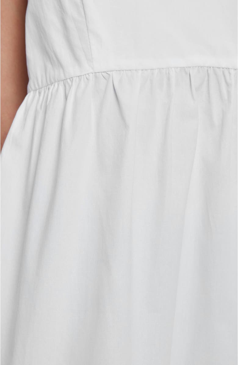 Santorelli JOY Sleeveless Ruffle Top in Cotton Poplin, Alternate, color, White